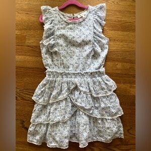 Love Shack Fancy dress. Decker dress with blue floral print. Size 12 Kids.